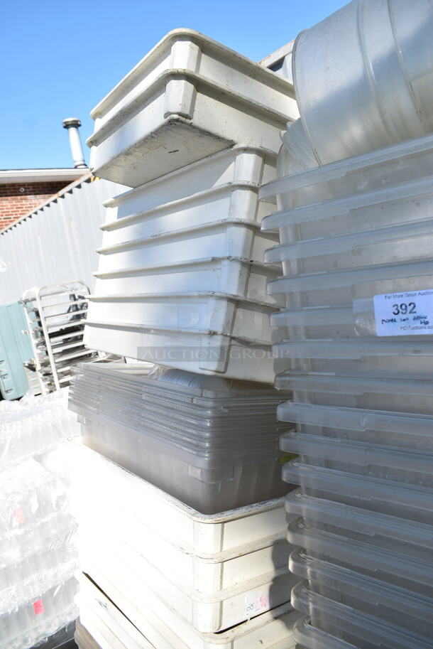 PALLET LOT of Various Items Including White Poly Dough Bins, Clear Poly Bins and Cylindrical Bins - Image 6 of 9