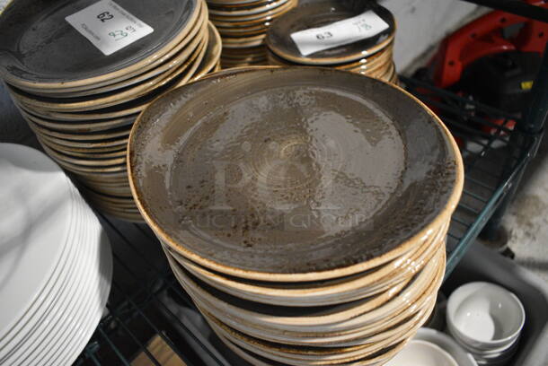 24 Brown Ceramic Plates. 9.75x8.25x1. 24 Times Your Bid! - Image 2 of 3