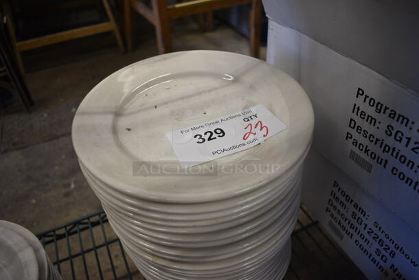 23 White Ceramic Plates. 9x9x1. 23 Times Your Bid! - Image 2 of 3