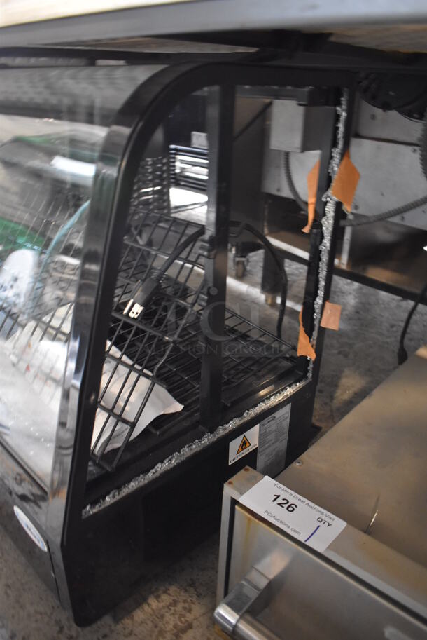 BRAND NEW SCRATCH AND DENT! KoolMore CDC-3C-BK Metal Commercial Countertop Refrigerated Display Case Merchandiser. Side Glass Panels Are Broken. 115 Volts, 1 Phase. Tested and Working! - Image 4 of 6
