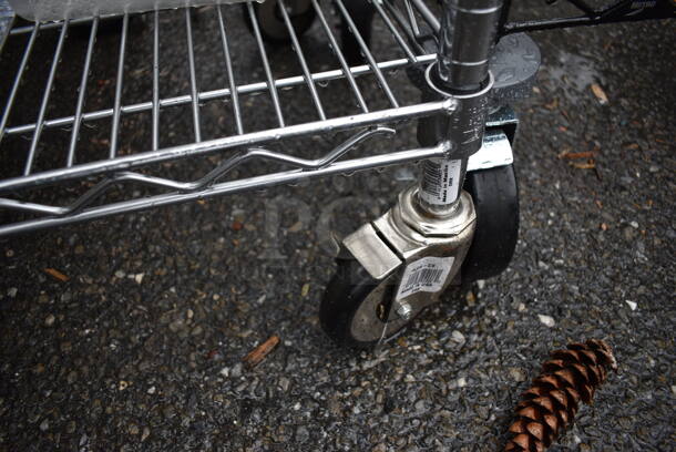 ALL ONE MONEY! Lot of Chrome Finish 4 Tier Shelving Unit on Commercial Casters w/ All Contents Including Glassware, Ceramic Plates, Metal Ice Bucket. DISMANTLE FOR SHIPPING. PLEASE CONSIDER FREIGHT CHARGES. 60x18x79 - Image 8 of 8