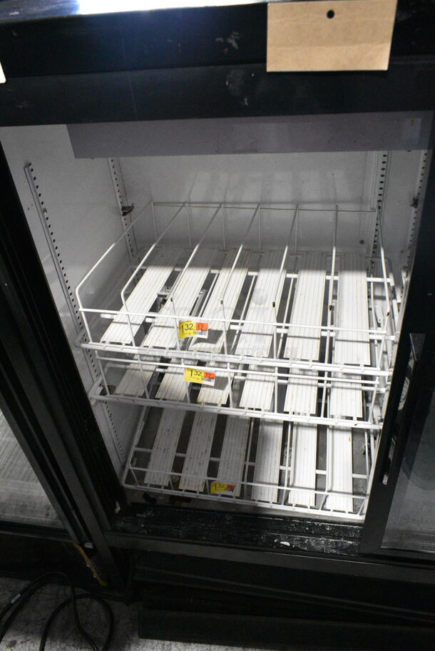 2017 True GDM-41SL-48-HC-LD Metal Commercial 2 Door Reach In Cooler Merchandiser w/ Poly Coated Racks. 115 Volts, 1 Phase. Tested and Working! - Image 3 of 6