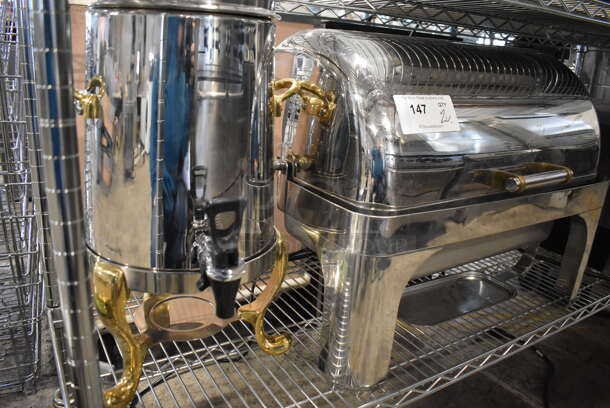 2 Metal Units; Chafing Dish and Beverage Holder Dispenser. 26x18x19, 12x15x22. 2 Times Your Bid! - Image 2 of 8