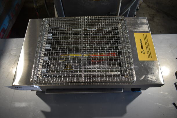 BRAND NEW SCRATCH AND DENT! 2022 Hoocoo IBG-18 Stainless Steel Commercial Countertop BBQ Barbecue Grill. 110 Volts, 1 Phase. Tested and Working! - Image 4 of 10