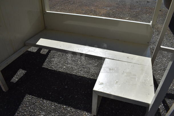 Metal Counter w/ Partial Over Shelf and Partial Under Shelf. 34x26x38.5 - Image 4 of 4