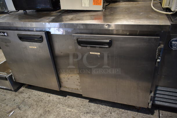 2017 Leader ESLB00 S/C Stainless Steel Commercial 2 Door Undercounter Cooler on Commercial Casters. 115 Volts, 1 Phase. Tested and Does Not Power On - Image 3 of 7