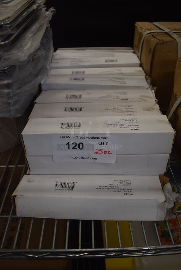 25 Boxes of 12 BRAND NEW! Winco 0006-08 Stainless Steel Toulouse Dinner Knives. 9". 25 Times Your Bid! - Image 4 of 4