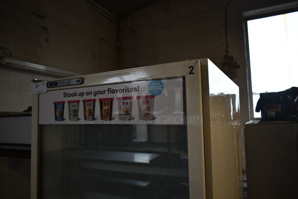National ULG30BSP-5 Metal Commercial Single Door Reach In Freezer Merchandiser w/ Poly Coated Racks. 115 Volts, 1 Phase. Tested and Powers On But Does Not Get Cold - Image 2 of 7
