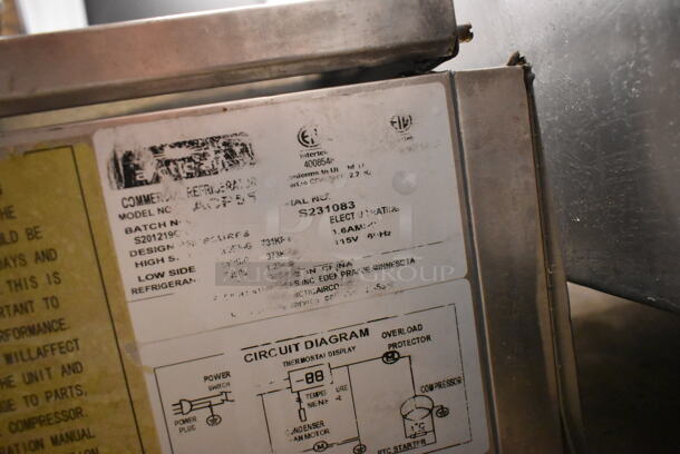 Arctic Air ACP55 Stainless Steel Commercial Countertop Refrigerated Rail. 115 Volts, 1 Phase. Tested and Working! - Image 5 of 6