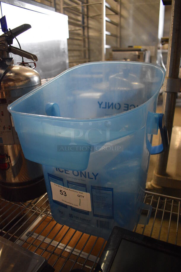 Blue Poly Ice Bucket. 11x15x15
