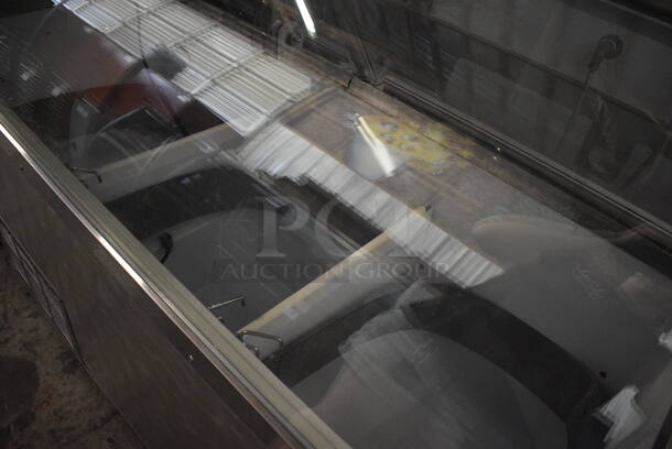 Stainless Steel Commercial Floor Style Ice Cream Dipping Cabinet w/ 3 Metal Ice Cream Tub Collars. 67.5x30x52.5. Tested and Working! - Image 4 of 5