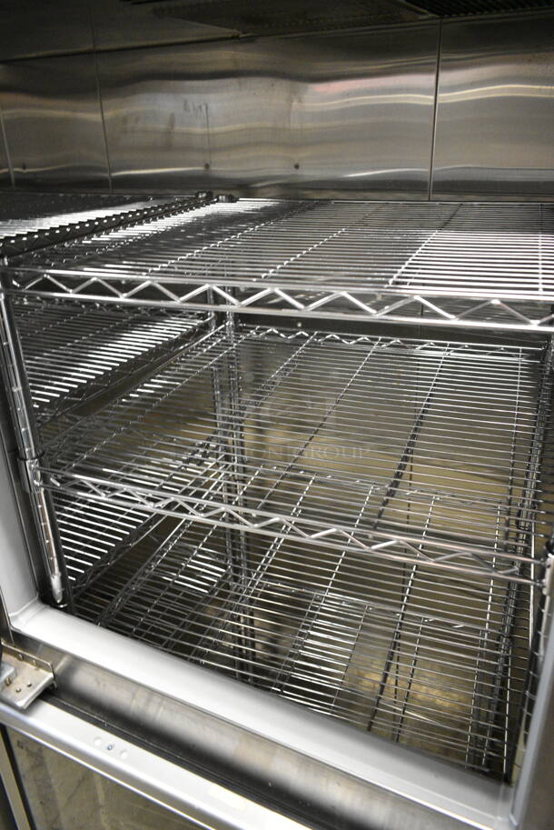 Endura MNR806SSG/0 Stainless Steel Commercial 6 Half Size Door Reach In Cooler Merchandiser w/ Metro Shelving Unit. 115 Volts, 1 Phase. Tested and Working! - Image 8 of 11