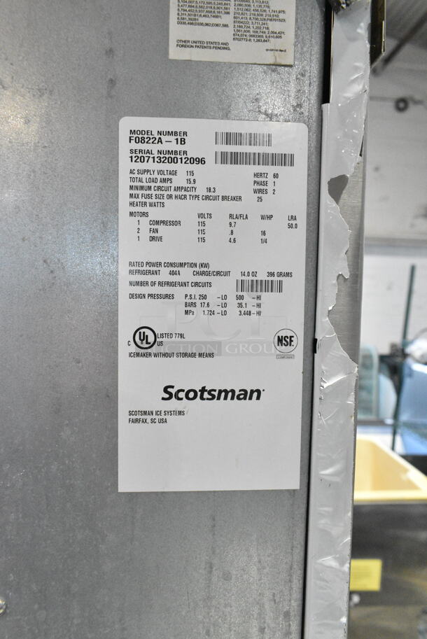 Scotsman F0822A-1B Stainless Steel Commercial Ice Head on Scotsman BH360S Ice Bin. 115 Volts, 1 Phase.  - Image 8 of 9