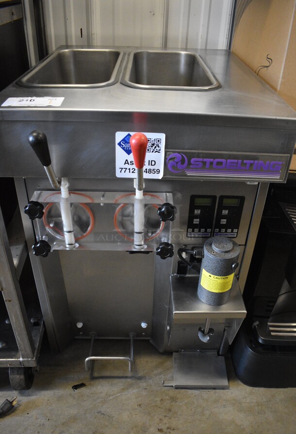 Stoelting Model SF144-38I Stainless Steel Commercial Countertop Air Cooled 2 Flavor w/ Twist Soft Serve Ice Cream Machine. 208-240 Volts, 1 Phase. 22x33.5x32.5 - Image 1 of 6