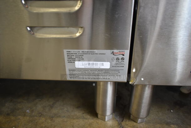BRAND NEW SCRATCH AND DENT! 2023 Avantco 177EG24N Stainless Steel Commercial Countertop Electric Powered Flat Top Griddle. 208/240 Volts, 1 Phase. - Image 5 of 5