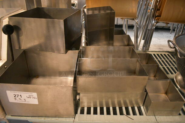 ALL ONE MONEY! Lot of 15 Various Metal Bins. Includes 10x10x6