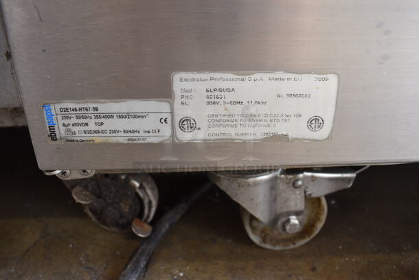 CookTek Stainless Steel Commercial Countertop Electric Powered 2 Burner Induction Range on Electrolux Model ELP/SUSA Stainless Steel Vent Cabinet on Commercial Casters. 208-250 Volts. 35x28x36 - Image 6 of 8