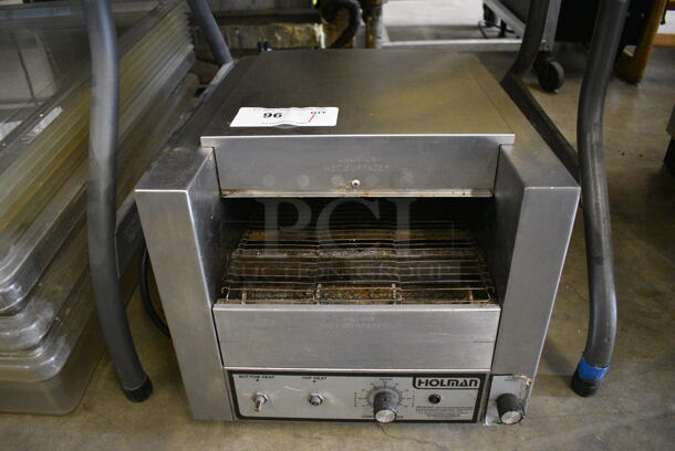 Holman Stainless Steel Commercial Countertop Electric Powered Conveyor Toaster Oven. 115 Volts, 1 Phase. 14x17x12.5