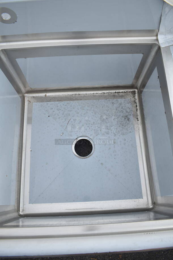 BRAND NEW SCRATCH AND DENT! Regency 600S32424224 Stainless Steel 87" 2 Bay Sink w/ Dual Drain Boards. Bays 24x24x13. Drain Boards 16.5x25.5  - Image 5 of 10