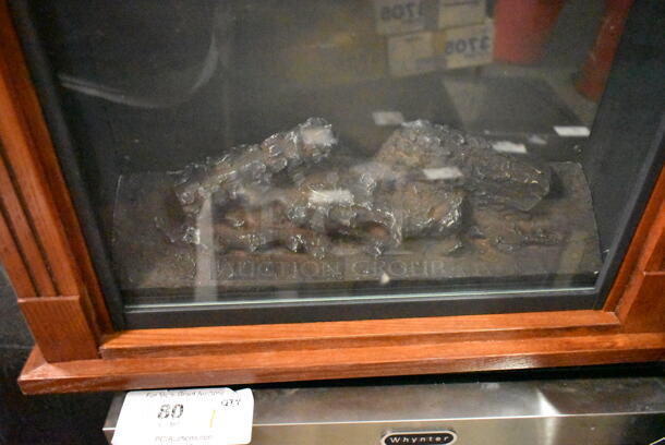 BRAND NEW SCRATCH AND DENT! Haier HHF15CPC 5,200 BTU Fireplace Infrared Zone Heater with Dark Oak Finish. 115 Volts, 1 Phase. Tested and Working! - Image 4 of 5