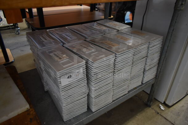 ALL ONE MONEY! Lot of 285 BRAND NEW White Ceramic Tasting 3 Section Liners. - Image 2 of 5