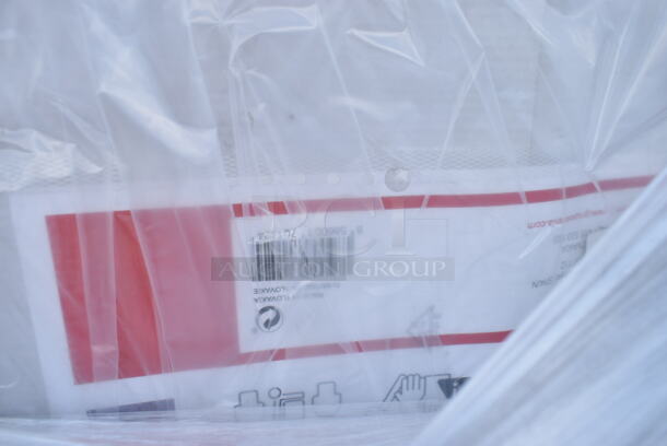 PALLET LOT of 25 BRAND NEW Boxes Including 500LSTRWL Choice 32 oz. Clear Sip-Through Lid with Extra-Wide Opening, C2464BDL Dart PresentaBowls Square Plastic Lids, 127PL400 Choice PET Plastic Lid for 3.25 to 5.5 oz. Souffle Cup / Portion Cup - 2500/Case, 128HD32COMBO Choice Heavy Duty 32 oz. Microwavable Translucent Plastic Deli Container and Lid Combo Pack - 240/Case, 423FW200D ServIt FW200D 12" x 20" Full Size Dual Well Electric Countertop Food Warmer with Digital Controls - 120V, 2000W. 25 Times Your Bid!  - Image 10 of 12