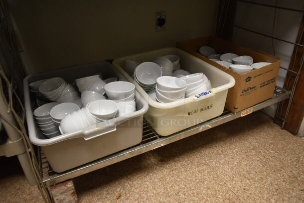 Metal Wire 6 Tier Shelving Unit w/ Contents Including Bins of Silverware. BUYER MUST REMOVE: BUYER MUST DISMANTLE. PCI CANNOT DISMANTLE FOR SHIPPING. PLEASE CONSIDER FREIGHT CHARGES. (dish room) - Image 7 of 7