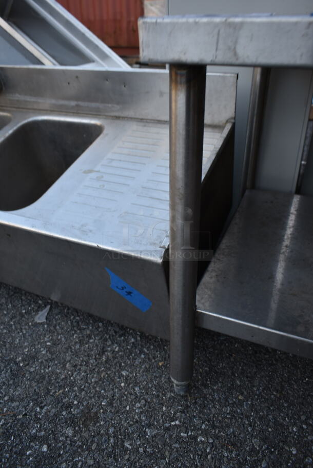 Stainless Steel Commercial Equipment Stand w/ Under Shelf.  - Image 4 of 4