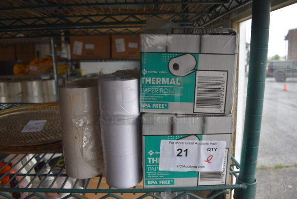 ALL ONE MONEY! Lot of Thermal Receipt Paper Rolls!