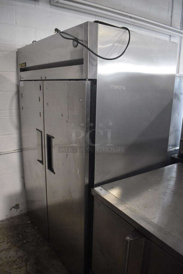 2012 True TG2R-2S Commercial Stainless Steel Floor Style 2 Door Reach In Cooler With Polycoated Racks. 115V/Phase 1. Tested And Working - Image 2 of 5