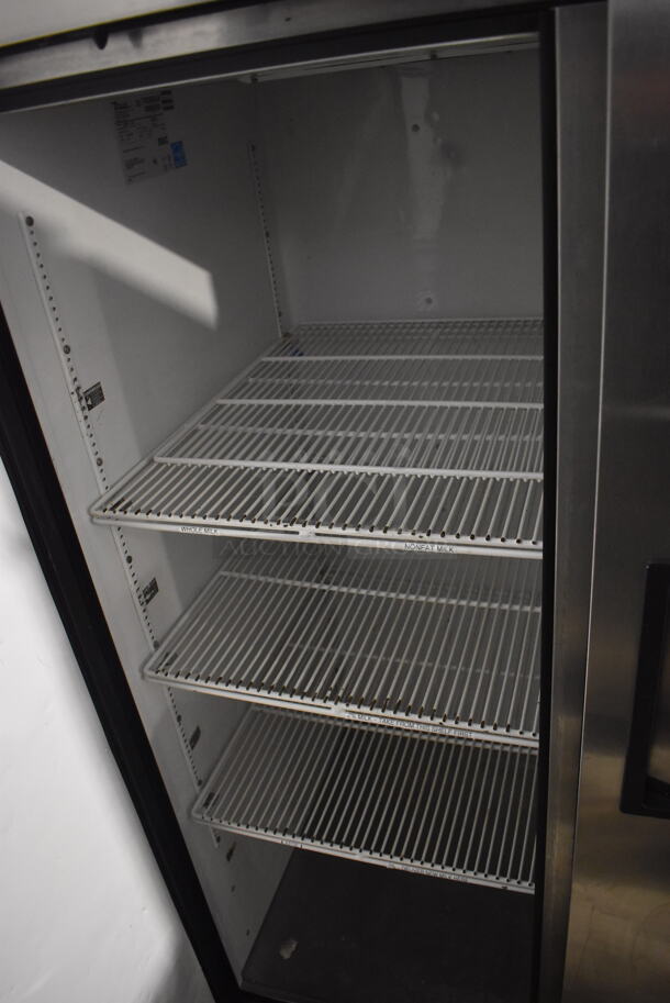 2012 True TG2R-2S Commercial Stainless Steel Floor Style 2 Door Reach In Cooler With Polycoated Racks. 115V/Phase 1. Tested And Working - Image 3 of 5