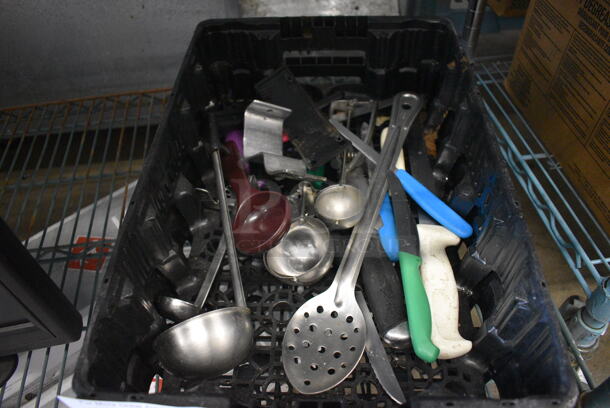 ALL ONE MONEY! Lot of Various Utensils in Black Bin! - Image 3 of 4