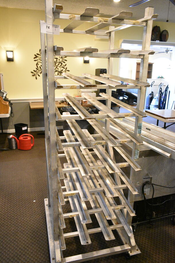 Metal #10 Can Rack on Commercial Casters. (main dining room) - Image 1 of 3