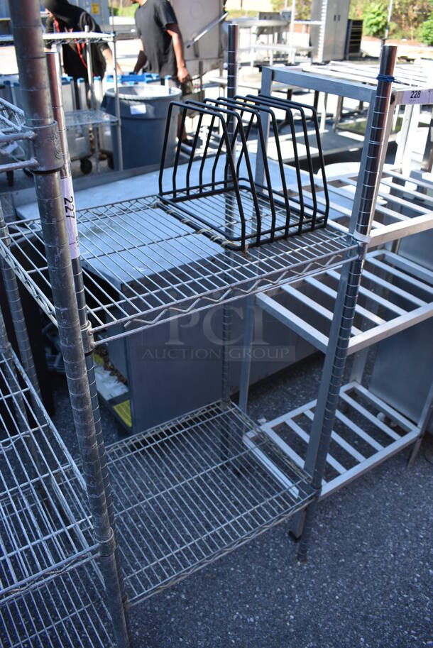 Chrome Finish 2 Tier Shelving Unit. BUYER MUST DISMANTLE. PCI CANNOT DISMANTLE FOR SHIPPING. PLEASE CONSIDER FREIGHT CHARGES. 24x18x54 - Image 4 of 4