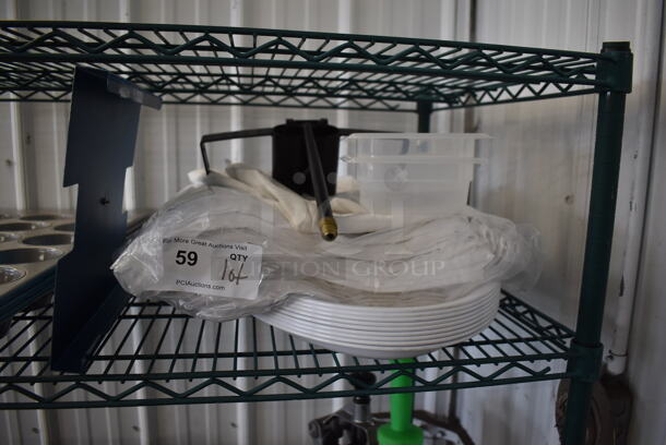 ALL ONE MONEY! Lot of Various Items Including Poly Plates - Image 2 of 4