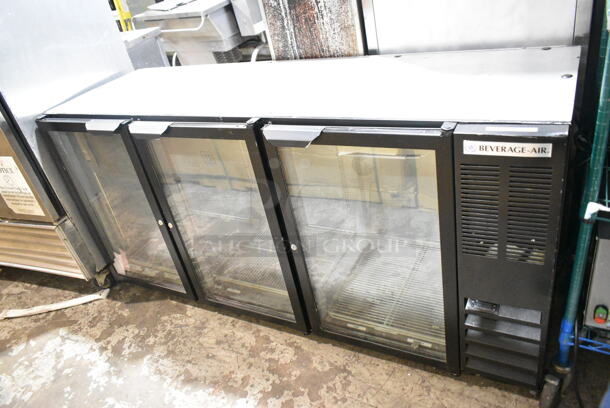 Beverage Air BB72HC-1-G-B Metal Commercial 3 Door Back Bar Cooler Merchandiser. 115 Volts, 1 Phase. Tested and Working! - Image 1 of 6