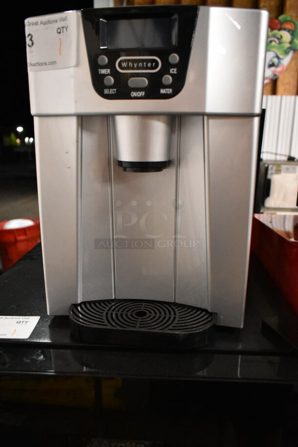 BRAND NEW SCRATCH AND DENT! Whynter IDC-221SC Countertop Direct Connection 26lb per day Ice Maker and Water Dispenser – Silver. 115 Volts, 1 Phase. Tested and Working! - Image 2 of 6