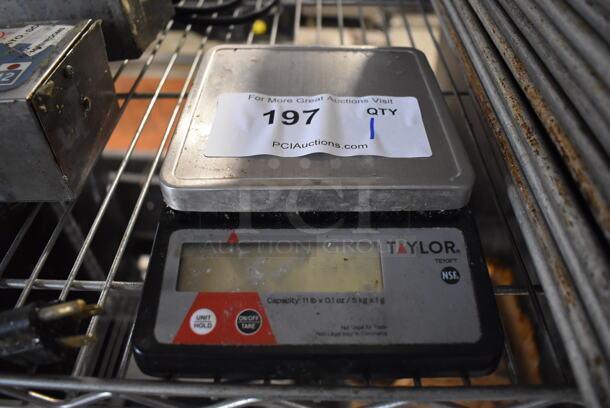 Taylor TE10FT Metal Countertop Food Portioning Scale. 6x8x2.5. Tested and Working!