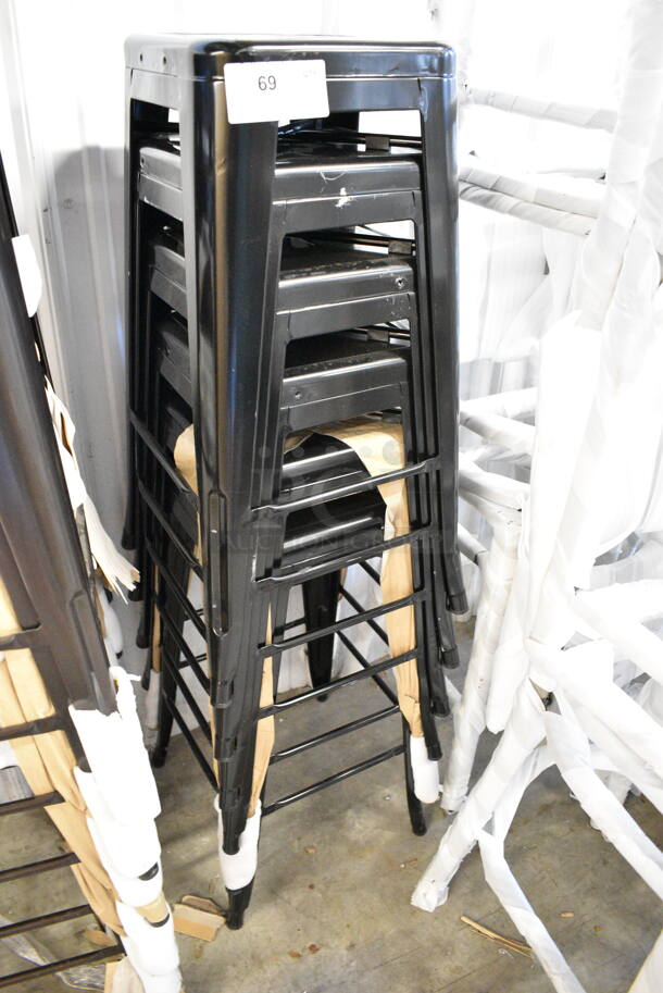 6 BRAND NEW SCRATCH AND DENT! Lancaster Table & Seating Alloy Series Onyx Outdoor Backless Barstool. 6 Times Your Bid! - Image 3 of 5