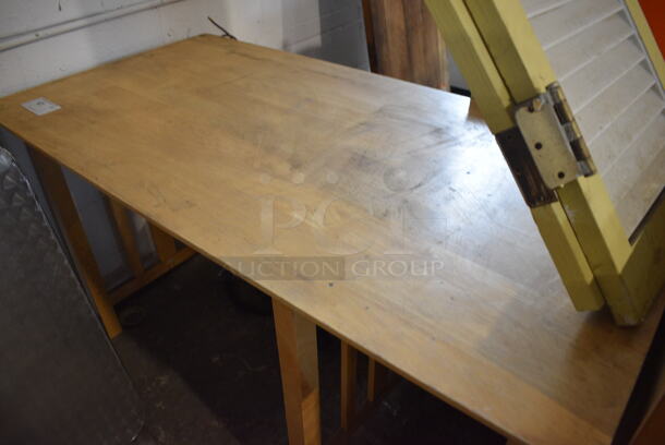 Wood Pattern Table. 52x26.5x29.5 - Image 2 of 3