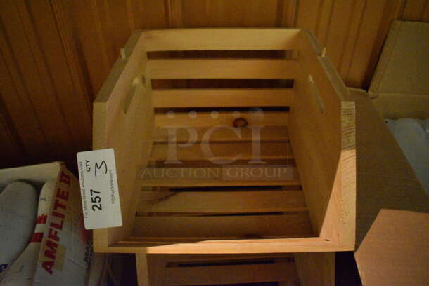 3 Wooden Crates. 13.5x15.5x10. 3 Times Your Bid! (bar) - Image 3 of 3