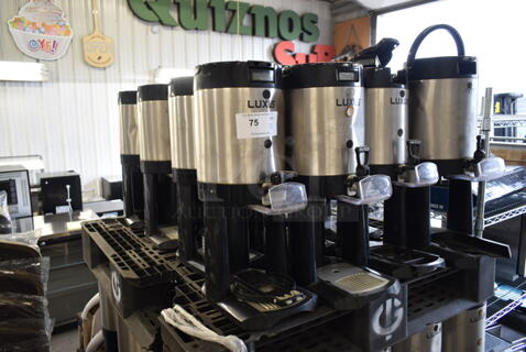 13 Fetco Luxus Stainless Steel Countertop Hot Beverage Dispensers Including Model L3D-15. 13 Times Your Bid!