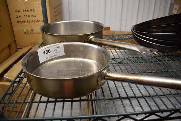 2 Metal Sauce Pans. 20x10x3, 24x11.5x4. 2 Times Your Bid!