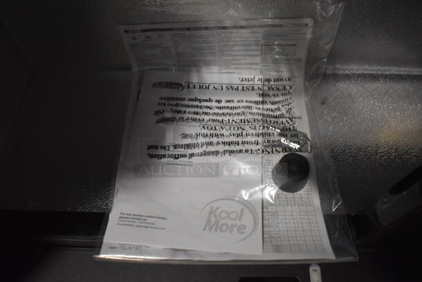 BRAND NEW SCRATCH AND DENT! KoolMore BC-2DSW-BK Metal Commercial 2 Door Cooler Merchandiser w/ Poly Coated Racks. 115 Volts, 1 Phase. 35.5x20x35. Tested and Working! - Image 7 of 8
