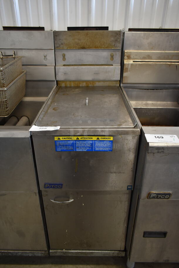 2019 Pitco Frialator 35C+S Stainless Steel Commercial Floor Style Propane Gas Powered Deep Fat Fryer on Commercial Casters. 90,000 BTU. - Image 1 of 6