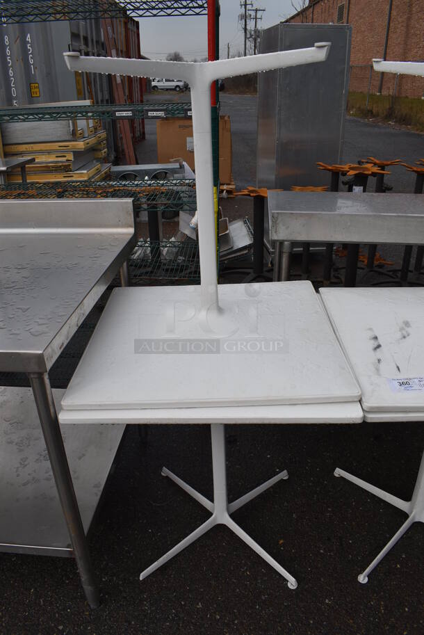 4 White Dining Height Tables. 27.5x27.5x29.5. 4 Times Your Bid! - Image 4 of 5