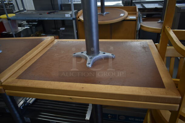 6 Wood Pattern Rectangular Bar Height Tables. 6 Times Your Bid! - Image 3 of 5