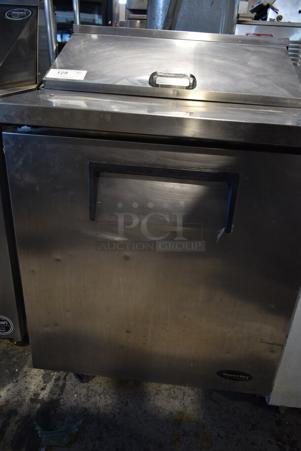 True TSSU-27-08 Stainless Steel Commercial Sandwich Salad Prep Table Bain Marie Mega Top on Commercial Casters. 115 Volts, 1 Phase. Tested and Working! - Image 3 of 6