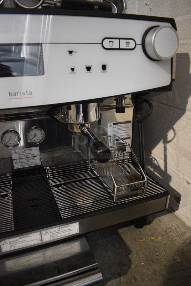 Schaerer Barista Stainless Steel Commercial Countertop 2 Group Espresso Machine w/ 6 Portafilters, 2 Steam Wands and 2 Hoppers. 208 Volts, 1 Phase. 29x22x30 - Image 6 of 6