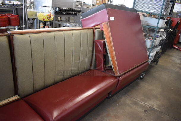 ALL ONE MONEY! Lot of 4 Single Sided Booth Seats. 48x26x43 - Image 2 of 4